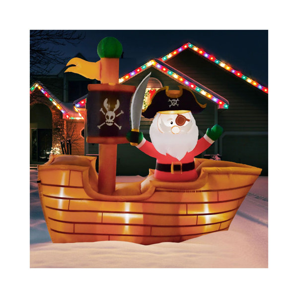 The Holiday Aisle® Pirate Santa Christmas Blow Ups Yard Inflatable